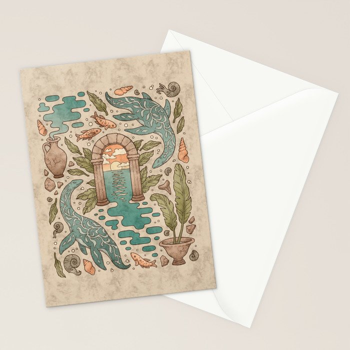 Paradise Panthalassa | Natural History Fantasy Art Stationery Card Gallery Image 2