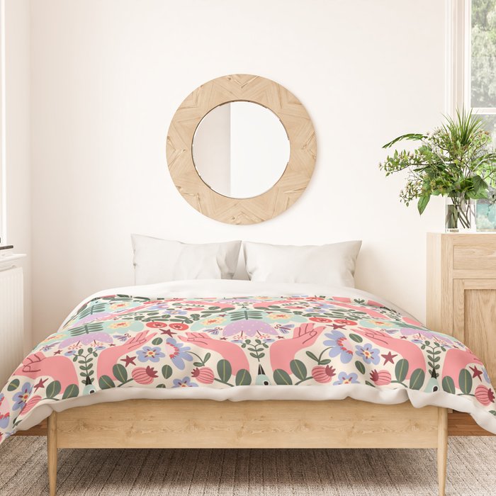 Folk Flora - Liberty Duvet Cover Gallery Image 3