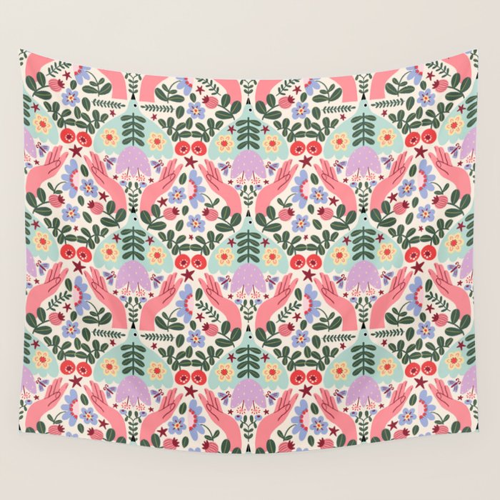Folk Flora - Liberty Wall Tapestry Gallery Image 1