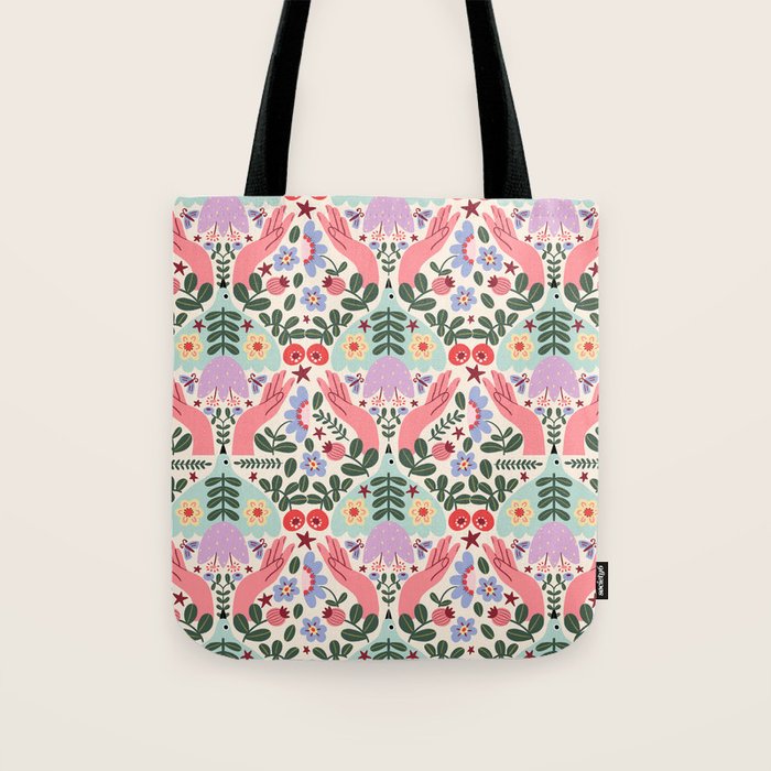 Folk Flora - Liberty Tote Bag Gallery Image 1