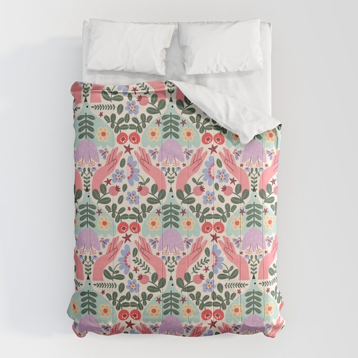 Folk Flora - Liberty Comforter Gallery Image 1
