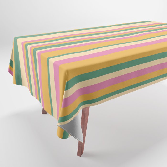 Classic Stripes XIX - Boho Vintage Tablecloth Gallery Image 1