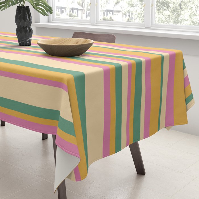 Classic Stripes XIX - Boho Vintage Tablecloth Gallery Image 3