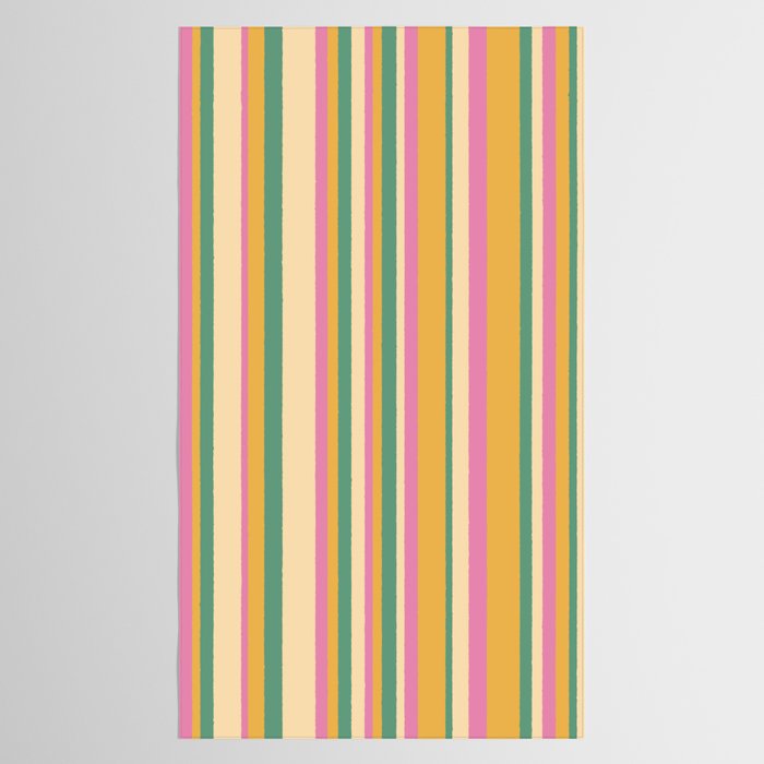 Classic Stripes XIX - Boho Vintage Tablecloth Gallery Image 2