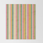 Classic Stripes XIX - Boho Vintage Throw Blanket Gallery Image 2