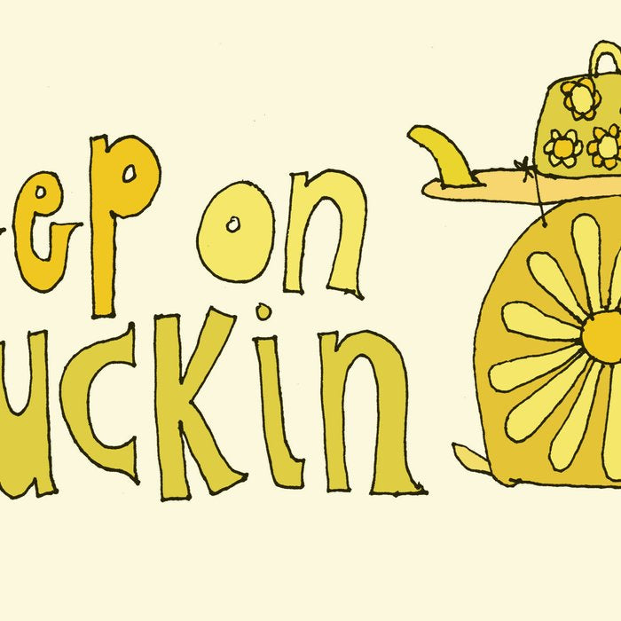keep on truckin surfy snail // retro surf art by surfy birdy Coffee Mug Gallery Image 2
