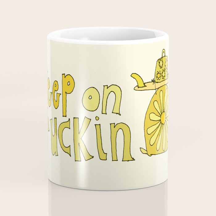 keep on truckin surfy snail // retro surf art by surfy birdy Coffee Mug Gallery Image 4