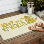 keep on truckin surfy snail // retro surf art by surfy birdy Outdoor Rug Gallery Image 2