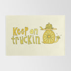 keep on truckin surfy snail // retro surf art by surfy birdy Rug Gallery Image 2