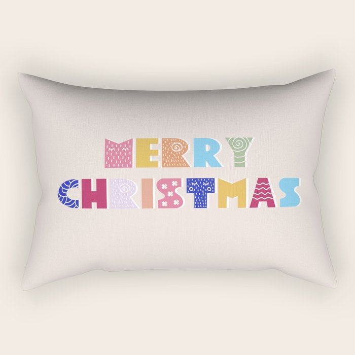 MERRY CHRISTMAS Rectangular Pillow Gallery Image 1