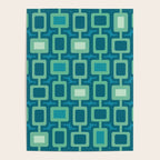 Mid Century Modern Square Columns aquamarine Poster Gallery Image 4