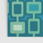 Mid Century Modern Square Columns aquamarine Poster Gallery Image 3