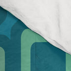 Mid Century Modern Square Columns aquamarine Comforter Gallery Image 4