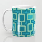 Mid Century Modern Square Columns aquamarine Coffee Mug Gallery Image 3
