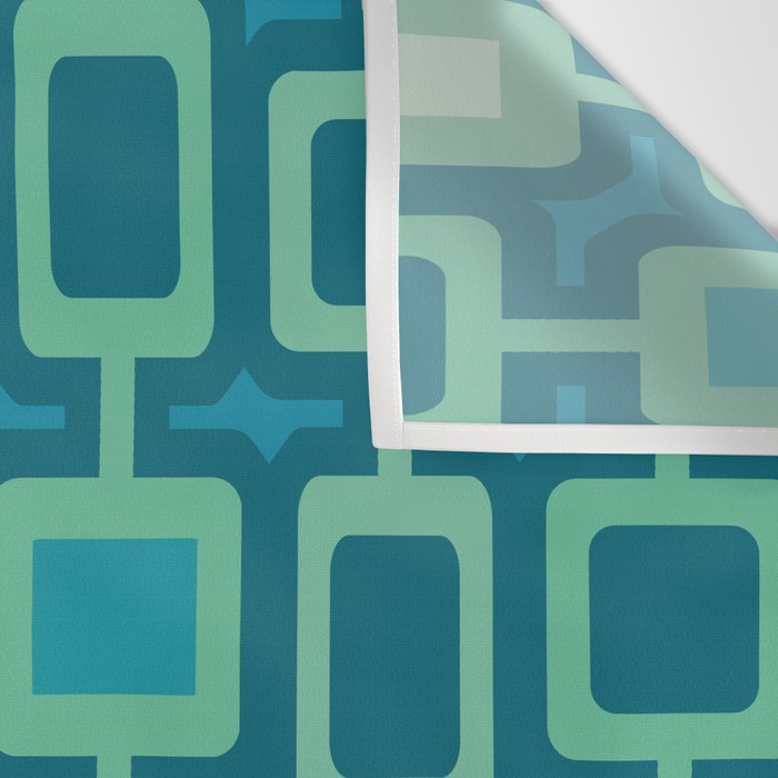 Mid Century Modern Square Columns aquamarine Wall Tapestry Gallery Image 3