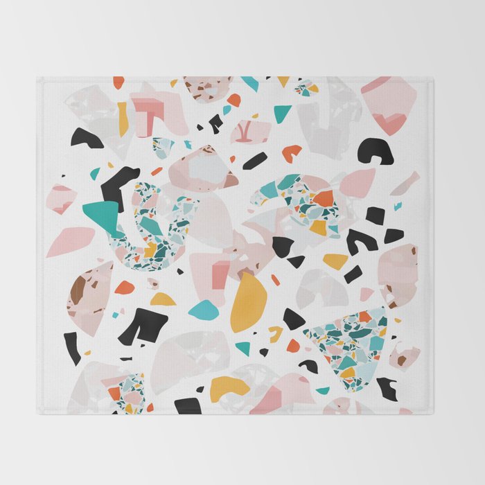 Mixed Mess I. / Collage, Terrazzo, Colorful Throw Blanket Gallery Image 2
