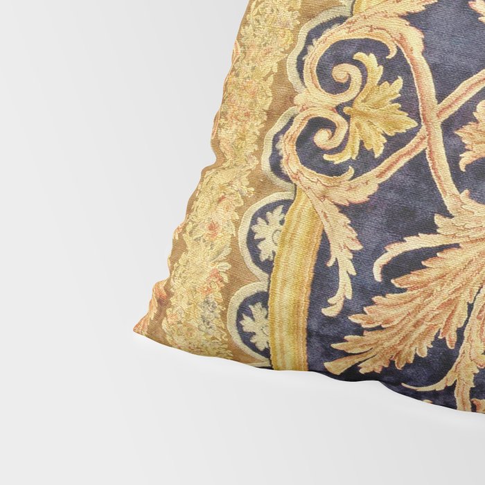 Antique French Savonnerie Aubusson Rug Print Pillow Sham Gallery Image 4