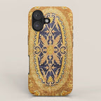 Antique French Savonnerie Aubusson Rug Print iPhone Case Gallery Image 1