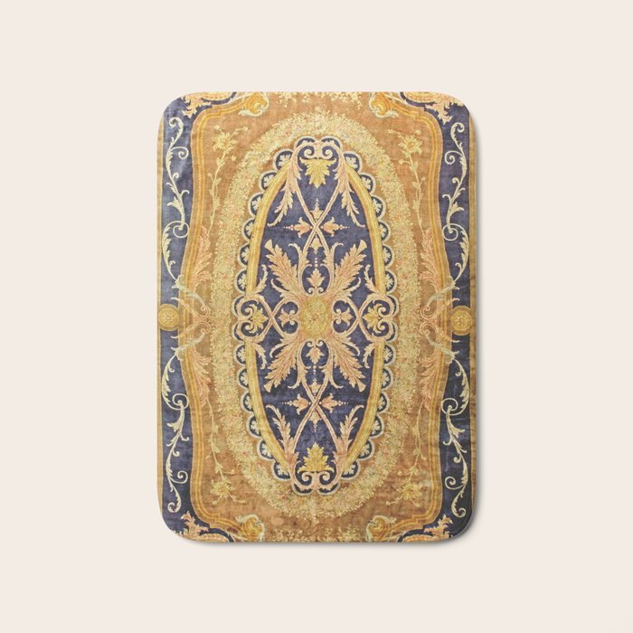 Antique French Savonnerie Aubusson Rug Print Bath Mat Gallery Image 1