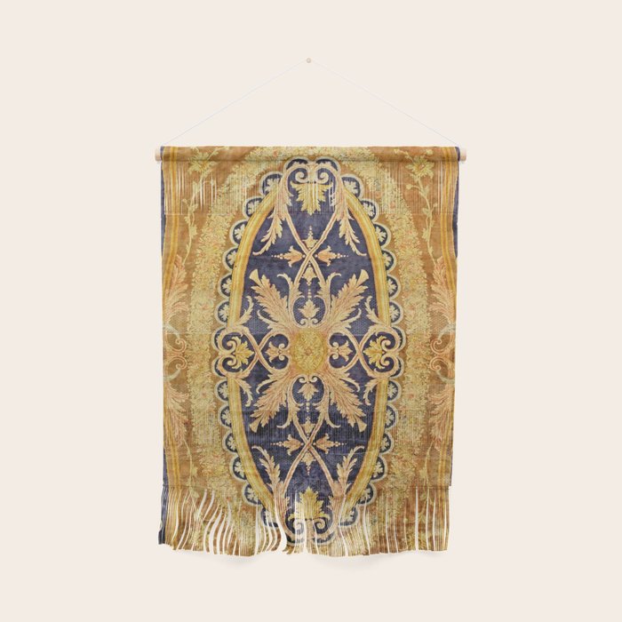 Antique French Savonnerie Aubusson Rug Print Wall Hanging Gallery Image 1
