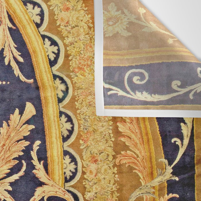 Antique French Savonnerie Aubusson Rug Print Wall Tapestry Gallery Image 3