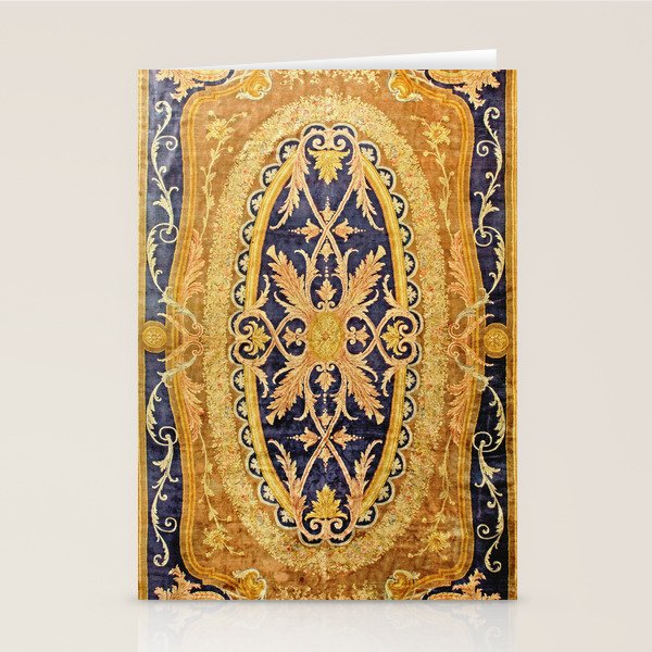 Antique French Savonnerie Aubusson Rug Print Stationery Card Gallery Image 2