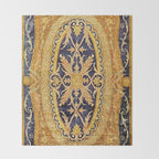 Antique French Savonnerie Aubusson Rug Print Throw Blanket Gallery Image 2