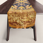 Antique French Savonnerie Aubusson Rug Print Table Runner Gallery Image 1
