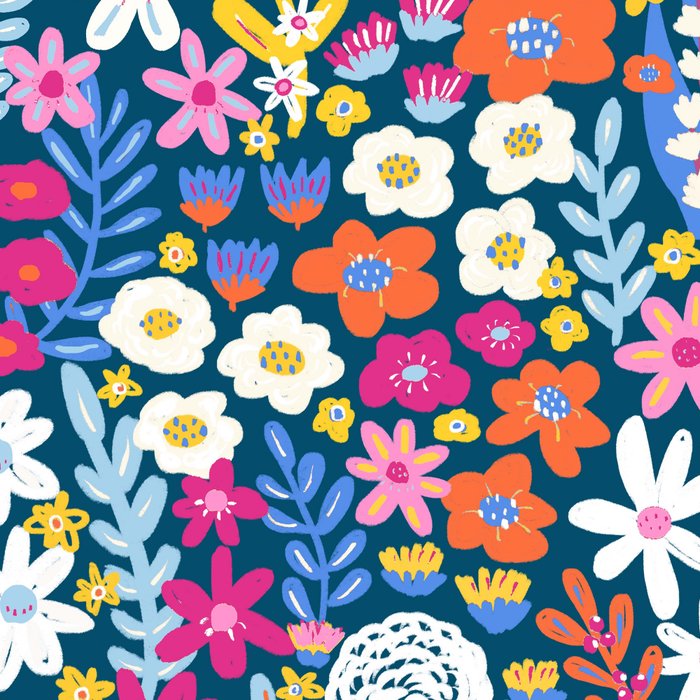 Boho Summer Colorful Flower Meadow Coffee Mug Gallery Image 2