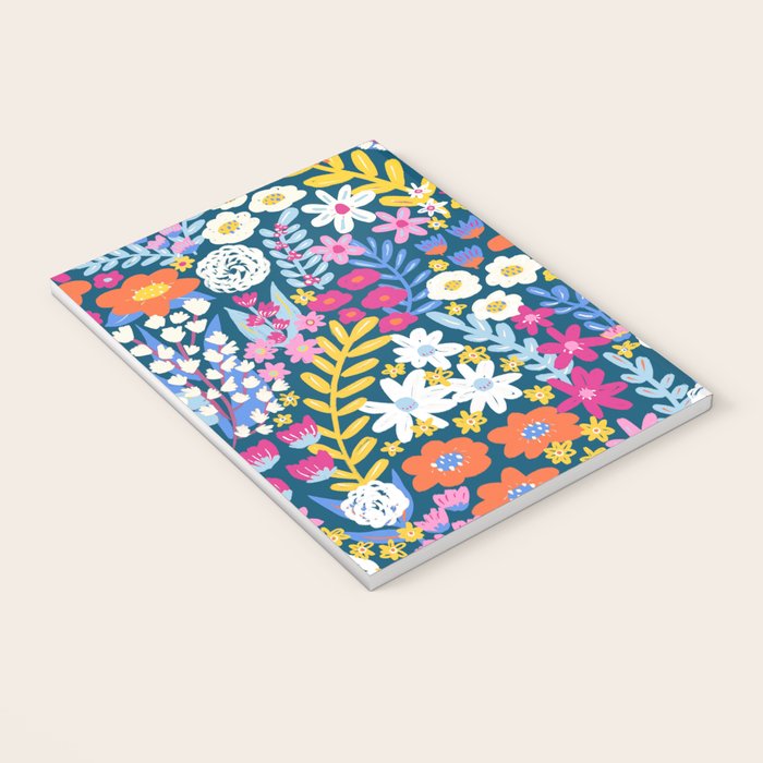 Boho Summer Colorful Flower Meadow Notebook Gallery Image 3