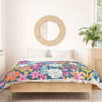 Boho Summer Colorful Flower Meadow Duvet Cover Gallery Image 3