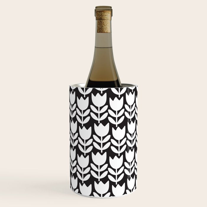 Tulip - Black & White  Wine Chiller Gallery Image 1