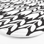 Tulip - Black & White  Bath Mat Gallery Image 3