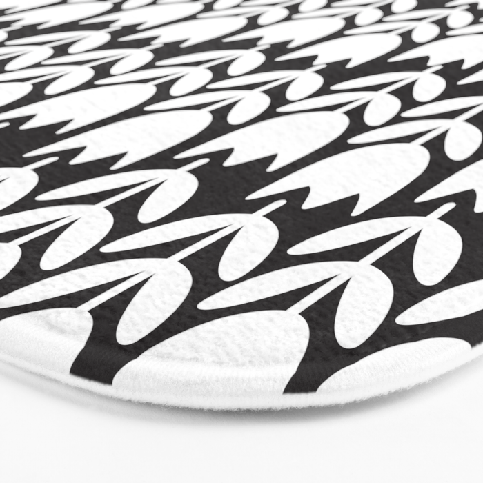 Tulip - Black & White  Bath Mat Gallery Image 3
