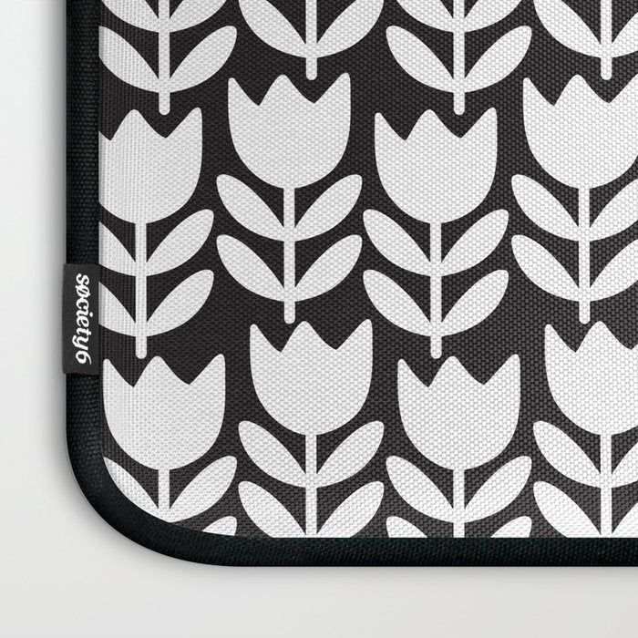 Tulip - Black & White  Laptop Sleeve Gallery Image 3