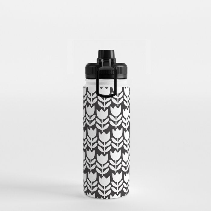 Tulip - Black & White  Water Bottle Gallery Image 2