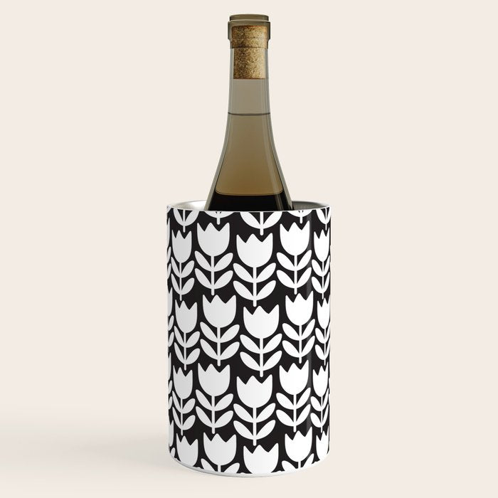 Tulip - Black & White  Wine Chiller Gallery Image 2