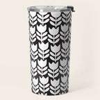 Tulip - Black & White  Travel Mug Gallery Image 2