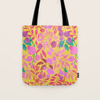 Exotic Fruit Garden Tropical Summer Foliage And Fruit Yellow Tote Bag Gallery Image 1