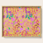 Exotic Fruit Garden Tropical Summer Foliage And Fruit Yellow Serving Tray Gallery Image 1