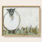 Wide Sheep in Field  Serving Tray Gallery Image 1