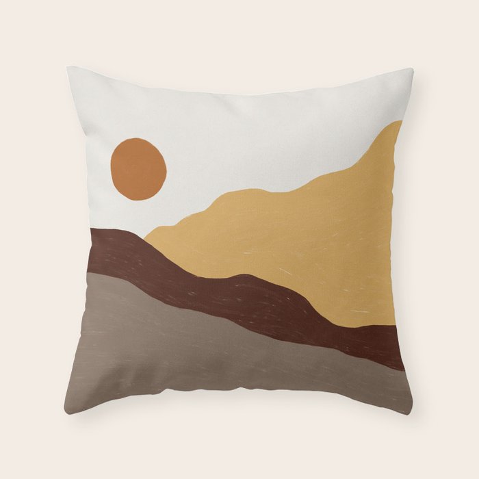 Acrylic Landscape #3 Throw Pillow Gallery Image 1