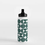 Mid Century Modern Geometric 04 Dark Green Water Bottle Gallery Image 2