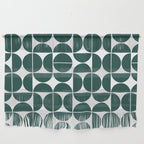Mid Century Modern Geometric 04 Dark Green Wall Hanging Gallery Image 1