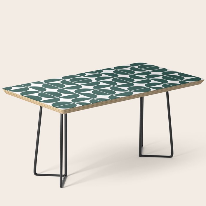 Mid Century Modern Geometric 04 Dark Green Coffee Table Gallery Image 1