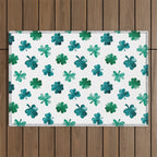 St. Patrick's Day Shamrocks Outdoor Rug Gallery Image 1