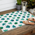 St. Patrick's Day Shamrocks Outdoor Rug Gallery Image 2