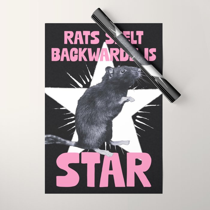 Rats spelt backwards is STAR Wrapping Paper Gallery Image 1