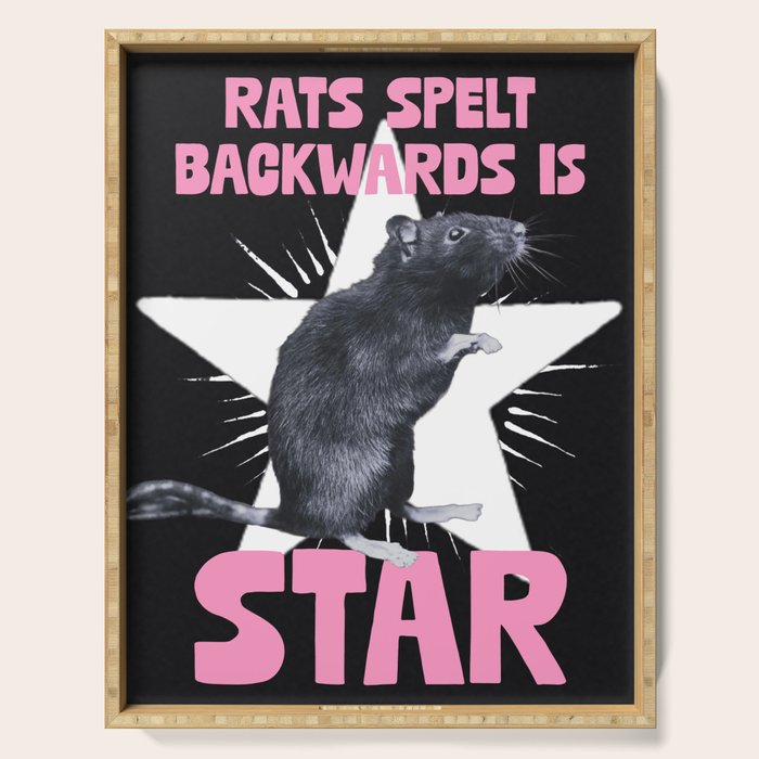 Rats spelt backwards is STAR Serving Tray Gallery Image 1
