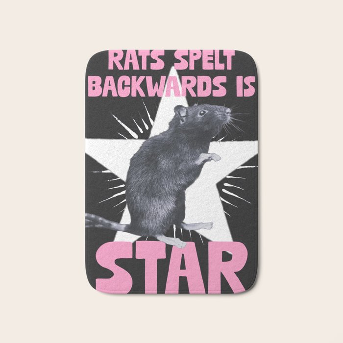 Rats spelt backwards is STAR Bath Mat Gallery Image 1
